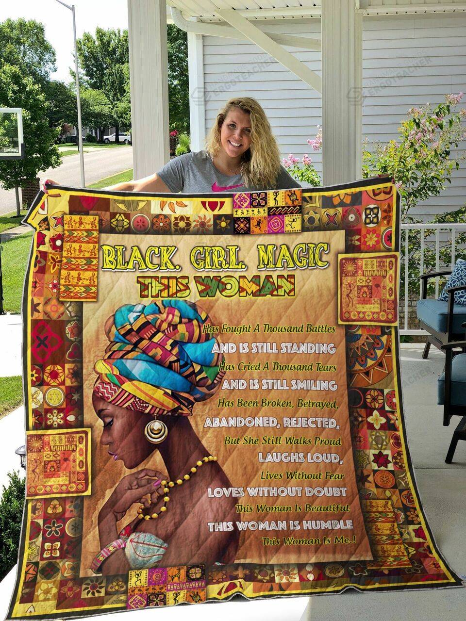 Black Girl Magic Has Cried A Thousand Tears Quilt Blanket Great Customized Gifts For Birthday Christmas Thanksgiving Perfect Gifts For African Culture Lover and Home Decor