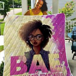 Black Girl TH2309113CL Quilt Blanket and Home Decor