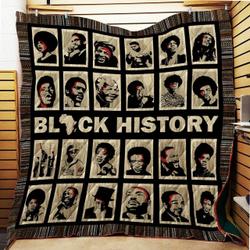 Black History Quilt Blanket and Home Decor