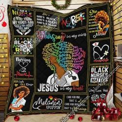 Black Nurse Cl15110039Mdq Quilt Blanket and Home Decor
