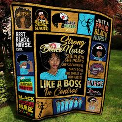 Black Nurse Quilt Blanket Aaa260601Ta and Home Decor