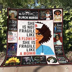 Black Nurse Ye270706A Tbg Quilt Blanket and Home Decor