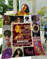 Black Queen Are Born In February TH2309141CL Quilt Blanket and Home Decor