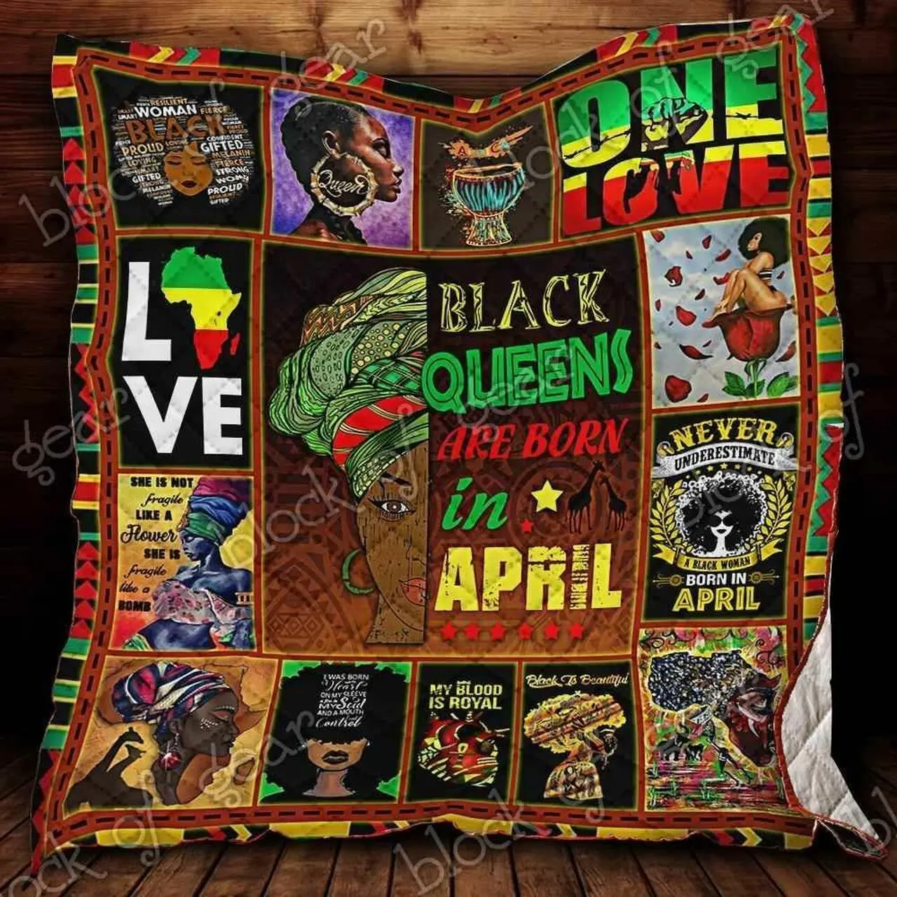Black Queens Are Born In April Blanket Kc1307 Quilt and Home Decor