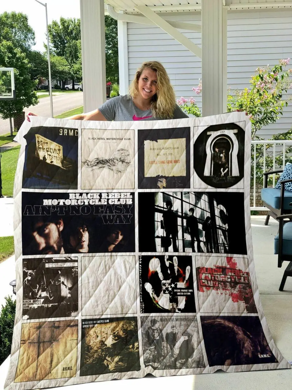 Black Rebel Motorcycle Club Singles Quilt Blanket 02 and Home Decor