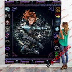 Black Widow Marvel Infinity War End Game 3D Customized Quilt Blanket and Home Decor