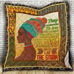 Black Women Cl18100101Mdq Quilt Blanket and Home Decor