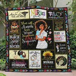 Black Women Ng010801B Tbg Quilt Blanket and Home Decor