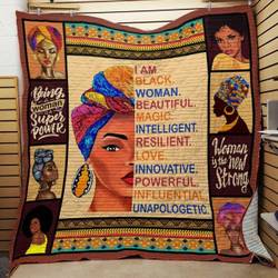Black Women Quilt Blanket ABC07114262 and Home Decor