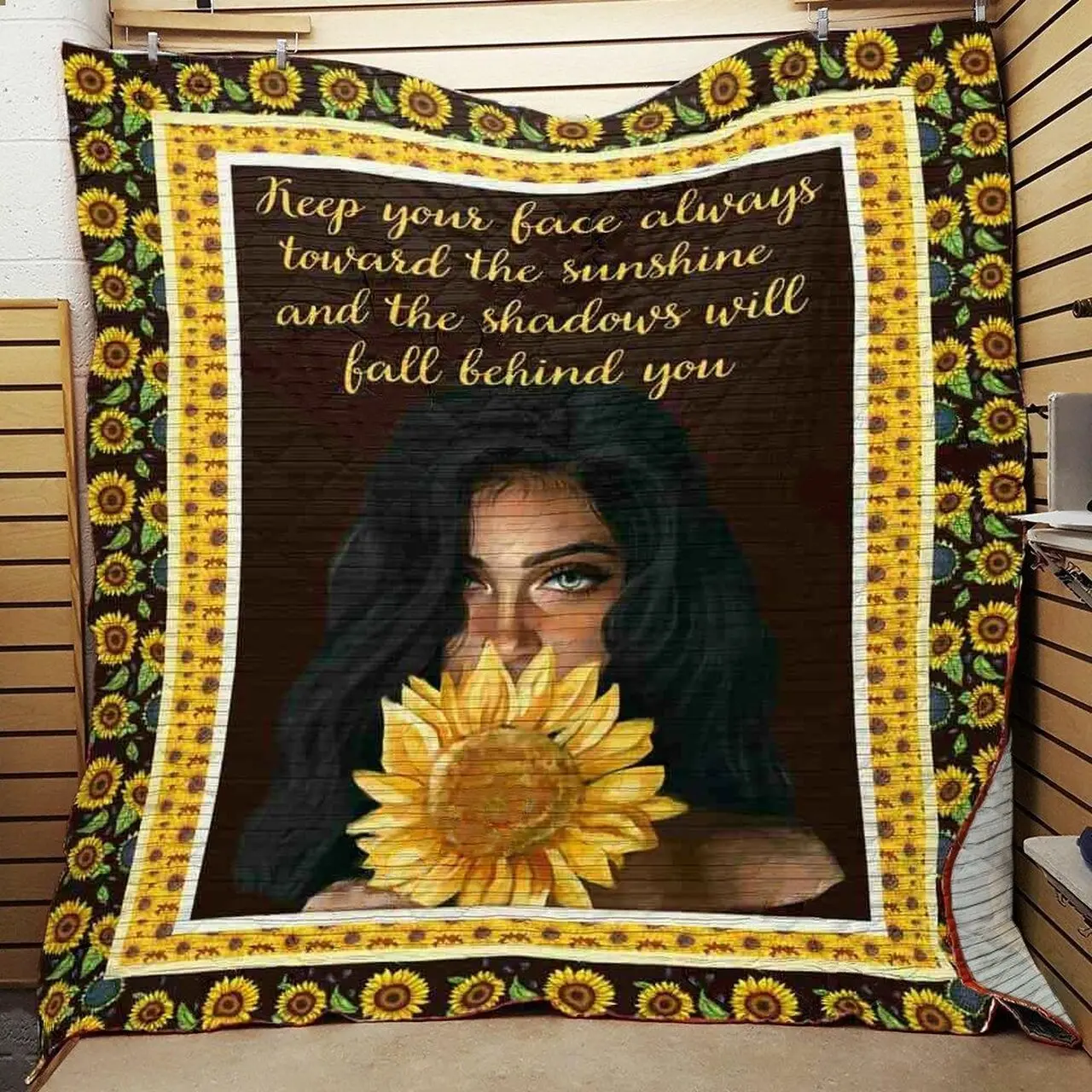 Black Women Sunflower Quilt Blanket ABC07112482 and Home Decor