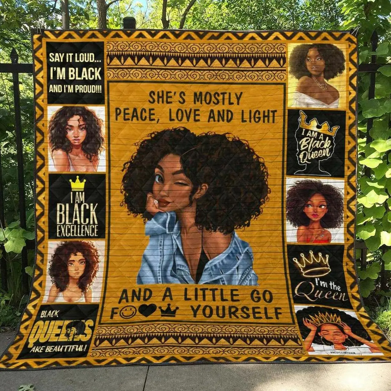 Black Women Tu260702C Tbg Quilt Blanket and Home Decor