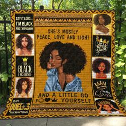 Black Women Tu260702C Tbg Quilt Blanket and Home Decor