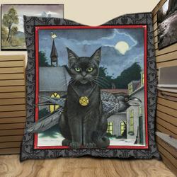 Blackcat Dark Night JB2 3D Customized Quilt and Home Decor