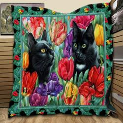 Blackcat Tulip GF7 3D Customized Quilt and Home Decor