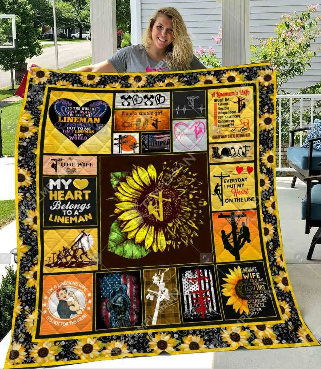 Blanket 3D Printing Pm-Qct143 Quilt and Home Decor