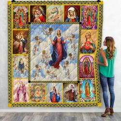 Blessed Virgin Mary Np Sc Quilt Lifyi Fuct2409 and Home Decor