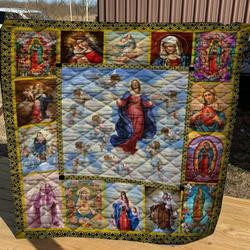 Blessed Virgin Mary Quilt Lieqq Fuct2409 and Home Decor