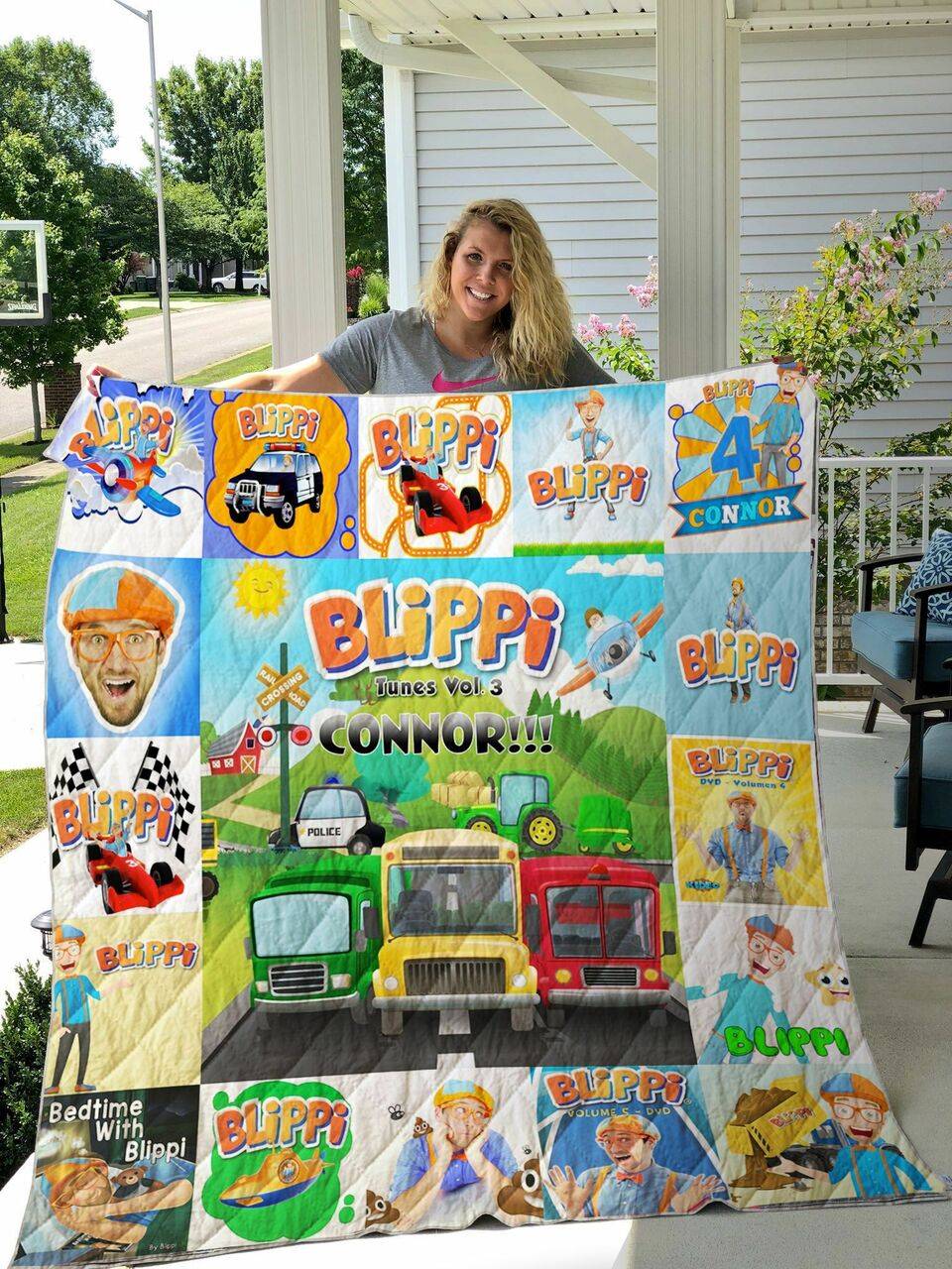 Blippi Quilt Blanket- Custom Quilt- Connor and Home Decor