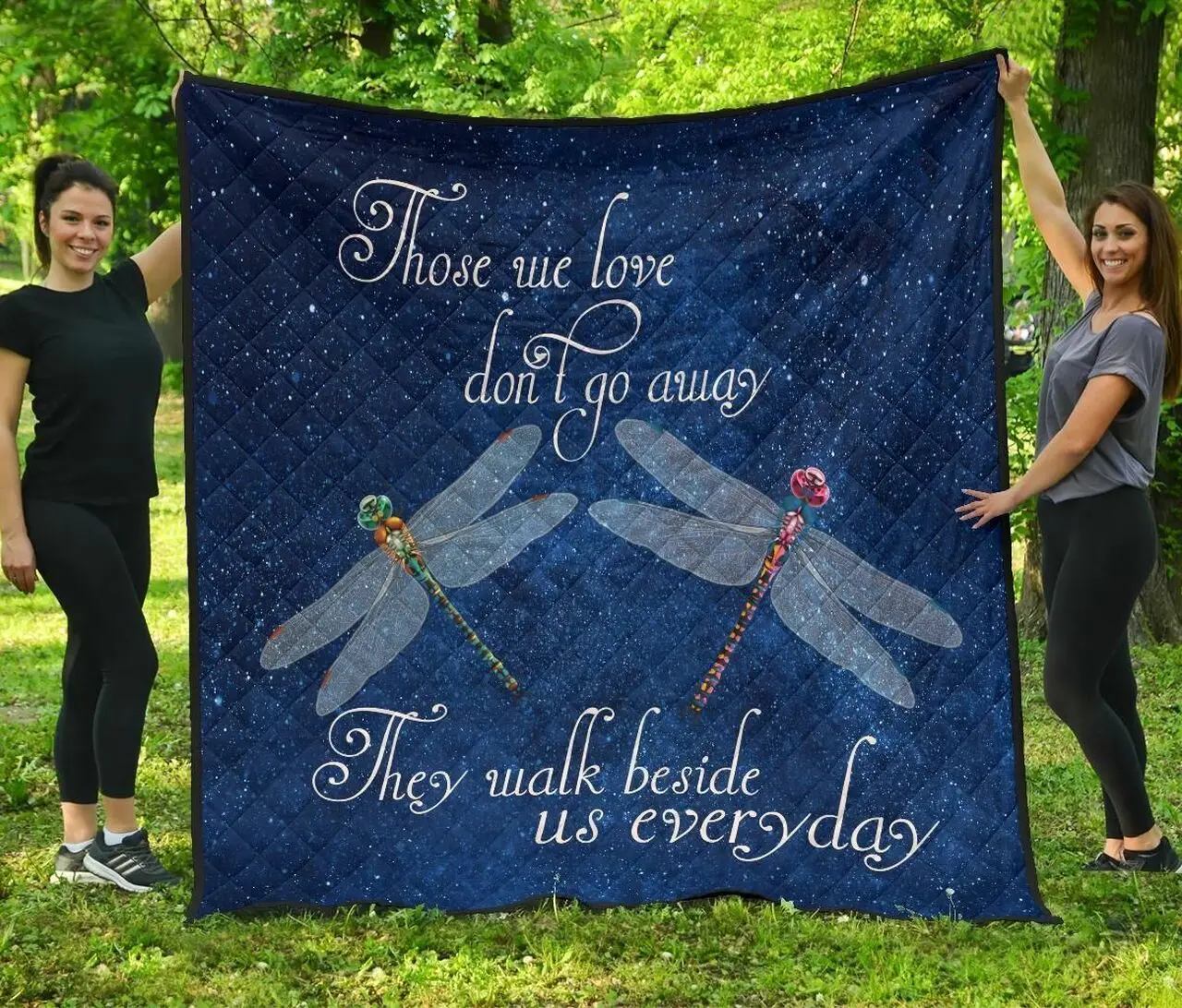 Blue Dragonfly Quilt Blanket and Home Decor