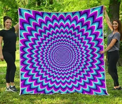Blue Expansion Moving Optical Illusion Cl17100119Mdq Quilt Blanket and Home Decor