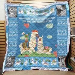 Blue Mama Llama Blanket Th0907 Quilt and Home Decor