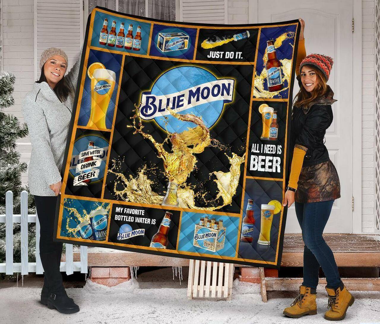 Blue Moon Funny For Beer Lover Quilt and Home Decor