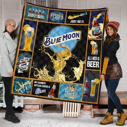 Blue Moon Funny For Beer Lover Quilt and Home Decor