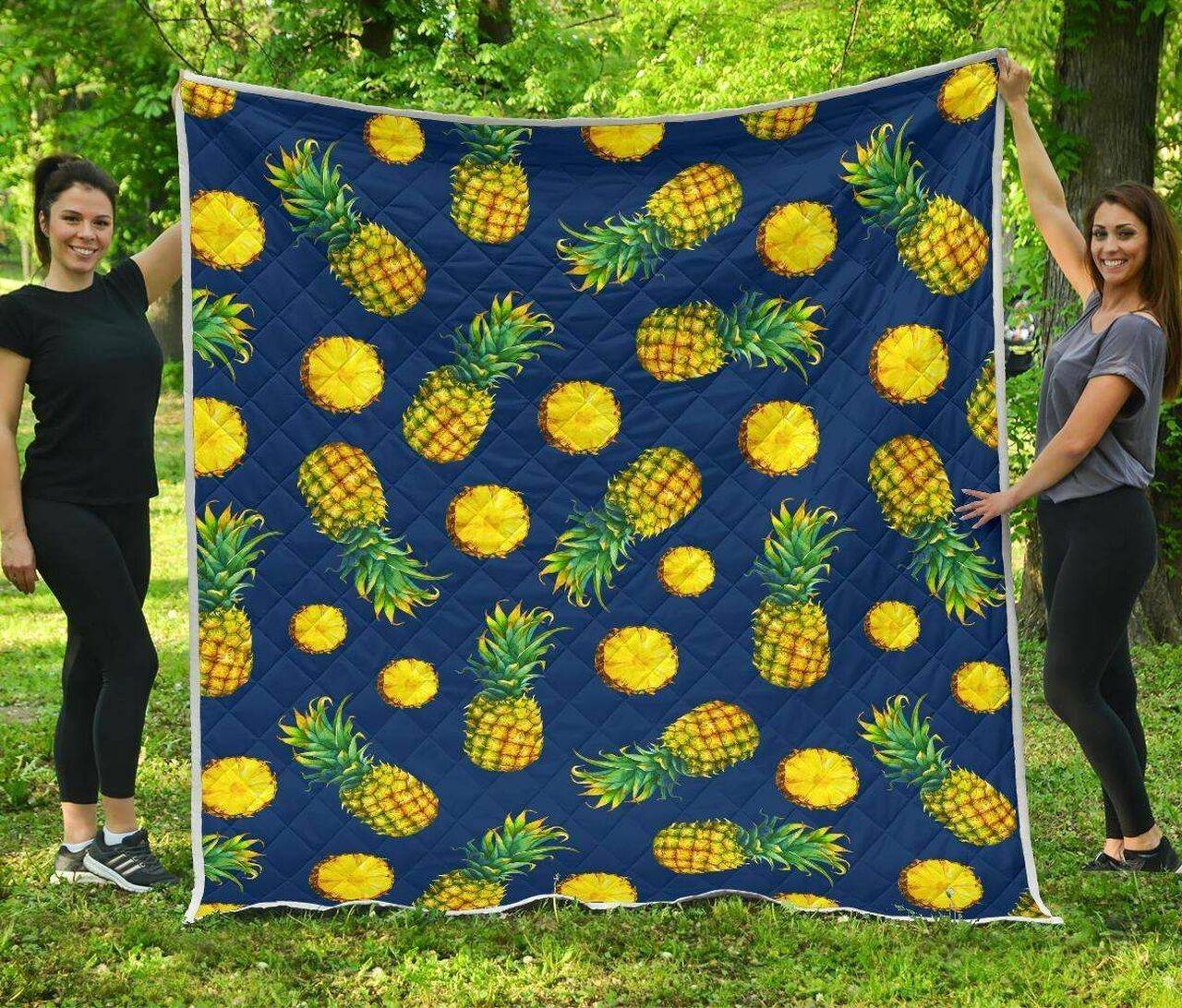 Blue Pineapple Cl17100130Mdq Quilt Blanket and Home Decor