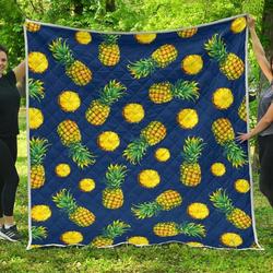 Blue Pineapple Cl17100130Mdq Quilt Blanket and Home Decor