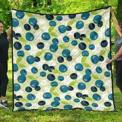 Blueberry Flower Pattern DHCDHC DT1910 Quilt Blanket and Home Decor