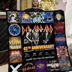 Bm - Def Leppard Quilt Blanket and Home Decor