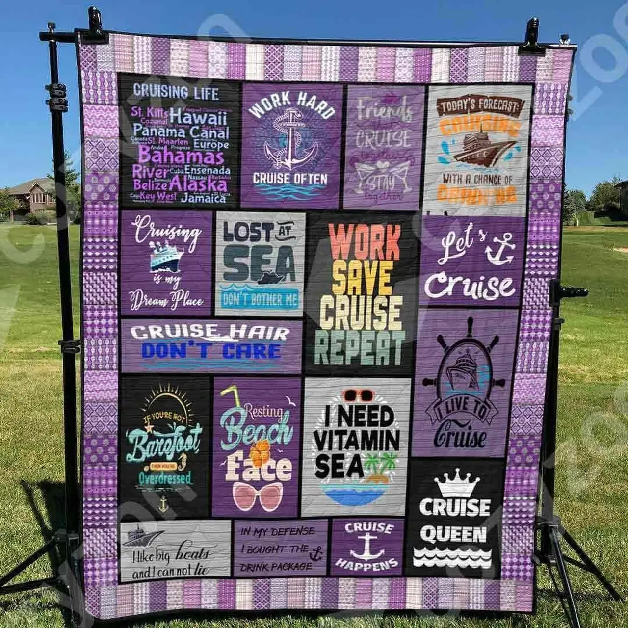 Boats DHCDHC DT2210 Quilt Blanket and Home Decor