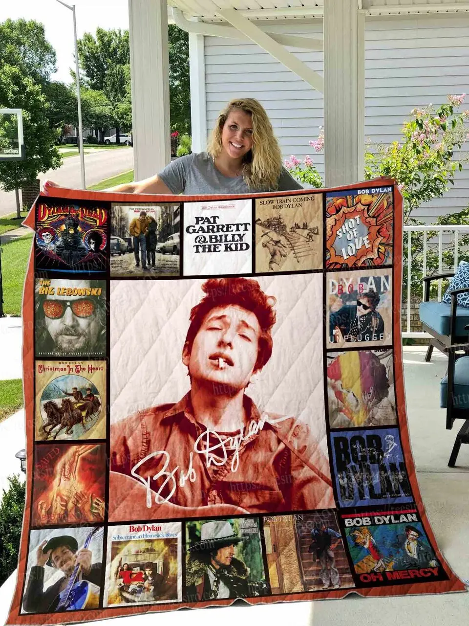 Bob Dylan Quilt Blanket 01 and Home Decor