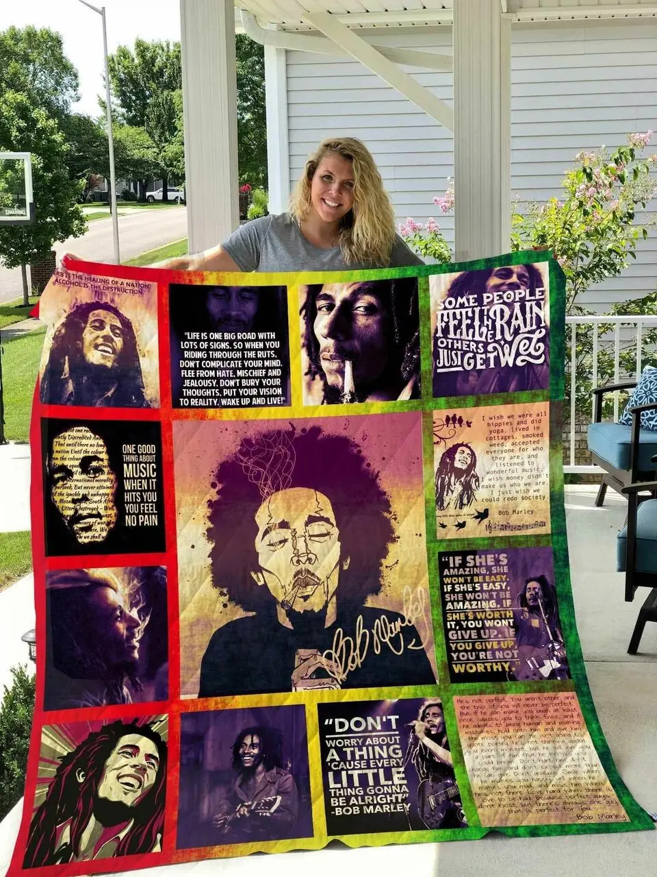 Bob Marley Blanket N2906 Quilt and Home Decor