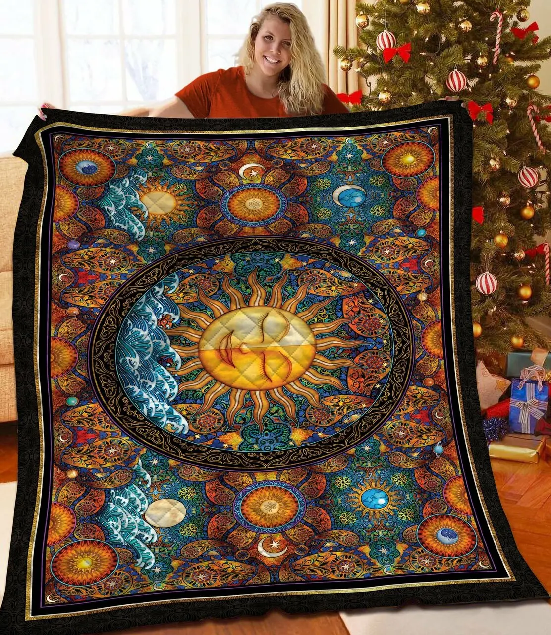 Bohemian Celestial Jfj Quilt Ti and Home Decor
