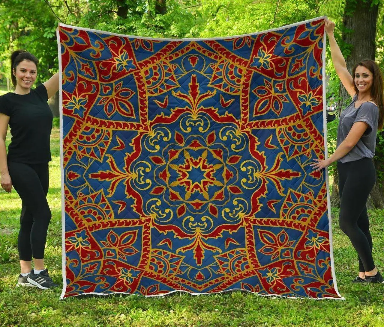 Bohemian Indian Mandala Cl17100149Mdq Quilt Blanket and Home Decor