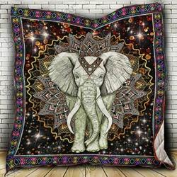 Boho Elephant Cl18100106Mdq Quilt Blanket and Home Decor
