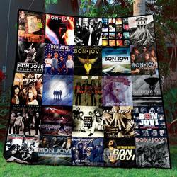 Bon Jovi Quilt Blanket and Home Decor