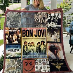 Bon Jovi Quilt Blanket Quilt Blanket and Home Decor