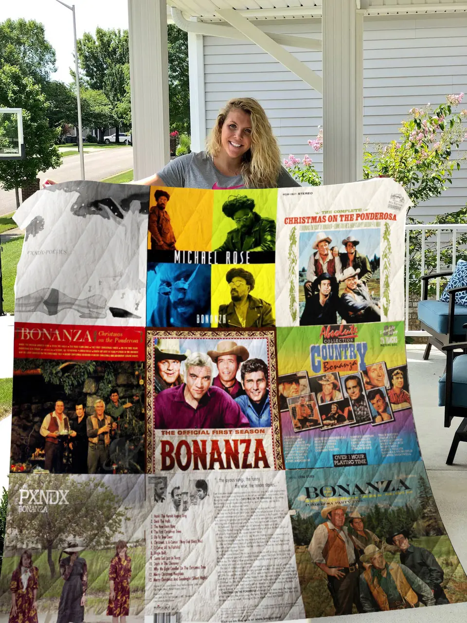 Bonanza Map Quilt Blanket 0296 and Home Decor