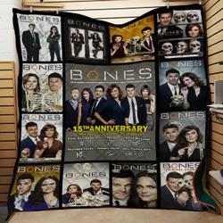 Bones 15Th Anniversary Quilt Blanket Bs1064 and Home Decor