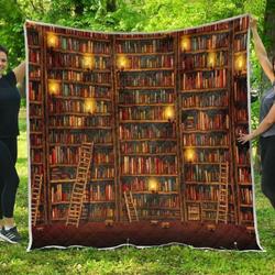 Bookshelf With Books Mp964 3D Customized Quilt and Home Decor