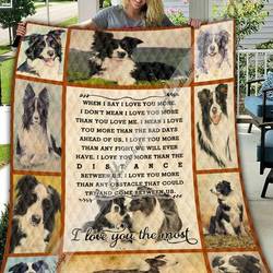 Border Collie Border Collie Pb 03012005 3D Customized Quilt and Home Decor