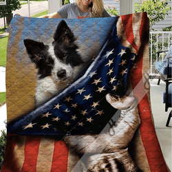 Border Collie Border Collie Ta 03012014 3D Customized Quilt and Home Decor