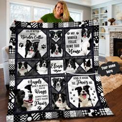 Border Collie Personalized Quilt Blanket Lml110602Dt and Home Decor