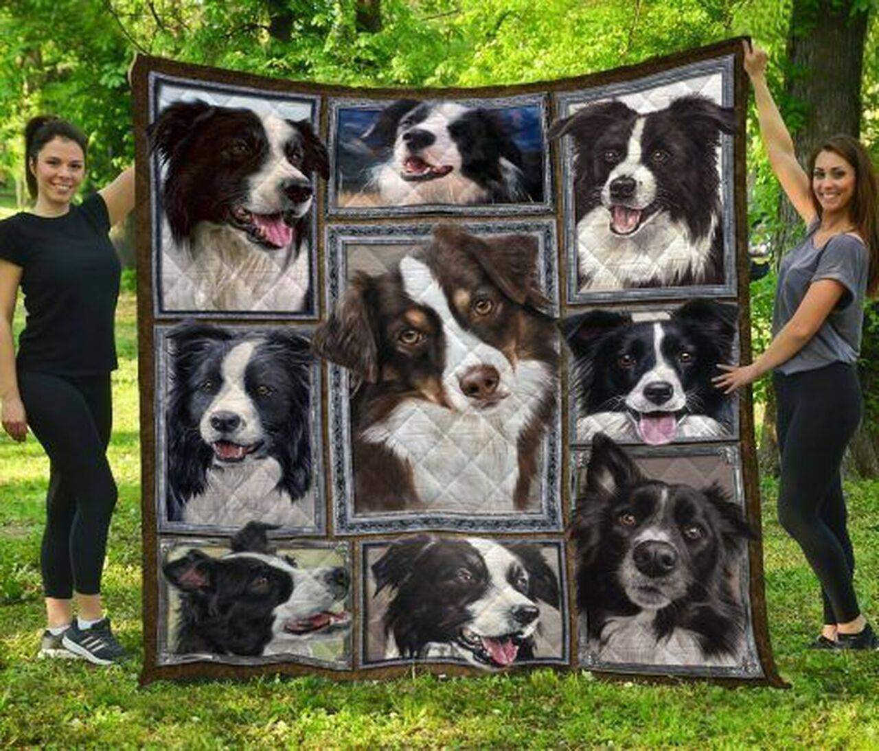 Border Collie Quilt Blanket and Home Decor