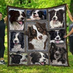 Border Collie Quilt Blanket and Home Decor