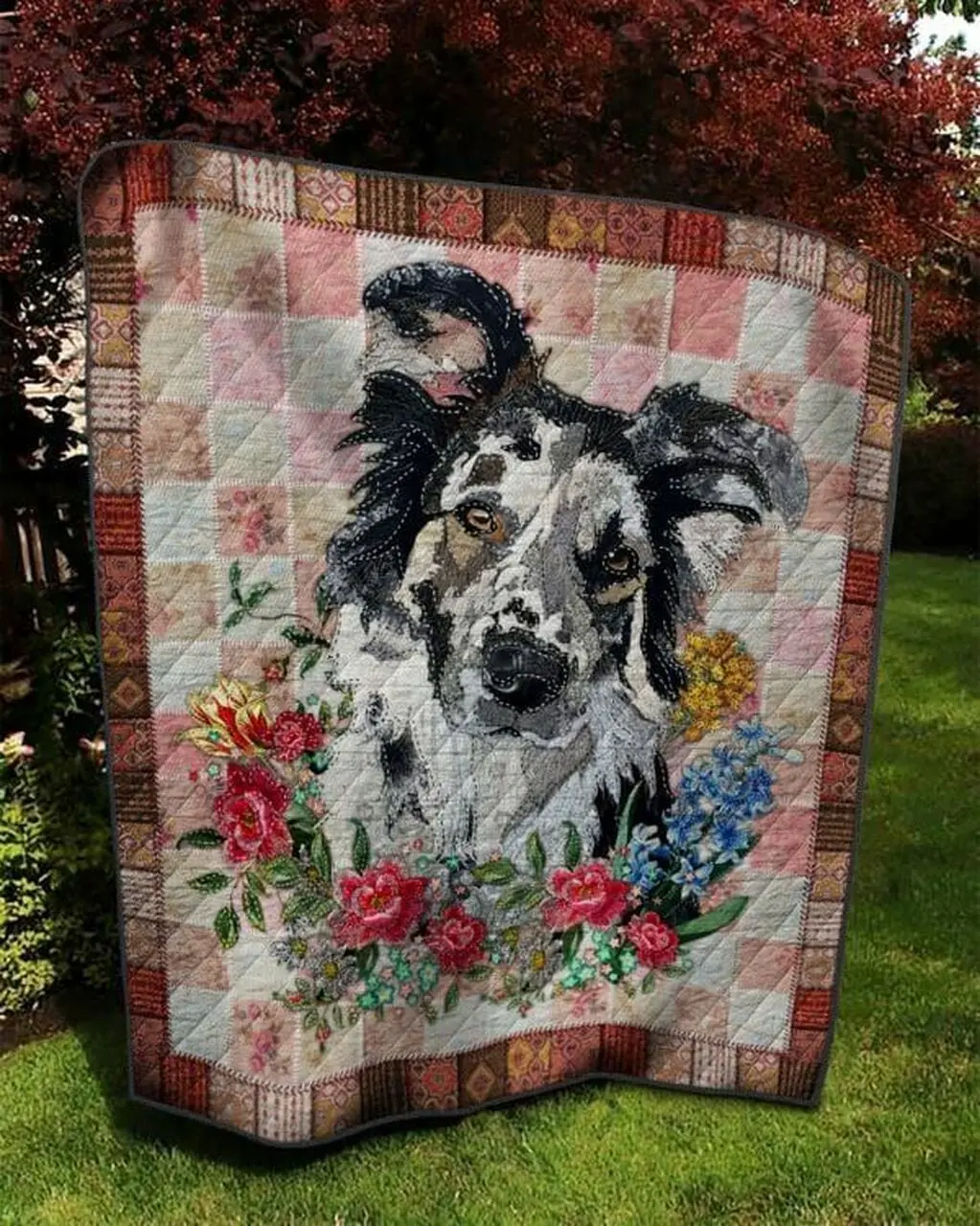 Border Collie Someone You Loved Quilt Blanket Dhc020120434Td and Home Decor
