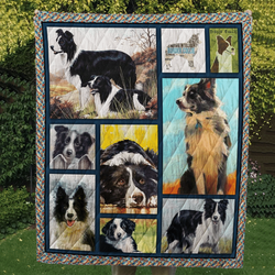 Border Collie Stay With Me Quilt Blanket Dhc020120566Td and Home Decor