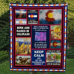 Born And Raised In Colorado Cl14100023Mdq Quilt Blanket and Home Decor